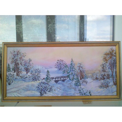 Main Bead Embroidery Kit Bewitched forest (Winter tale), AB-209 by Abris Art - buy online! ✿ Fast delivery ✿ Factory price ✿ Wholesale and retail ✿ Purchase Great kits for embroidery with beads