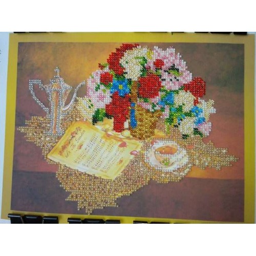 Main Bead Embroidery Kit Sonata (Still life), AB-089 by Abris Art - buy online! ✿ Fast delivery ✿ Factory price ✿ Wholesale and retail ✿ Purchase Great kits for embroidery with beads