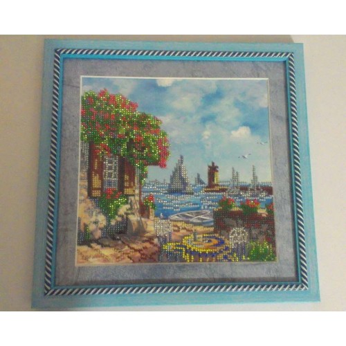 Charts on artistic canvas On Shore, AC-062 by Abris Art - buy online! ✿ Fast delivery ✿ Factory price ✿ Wholesale and retail ✿ Purchase Scheme for embroidery with beads on canvas (200x200 mm)