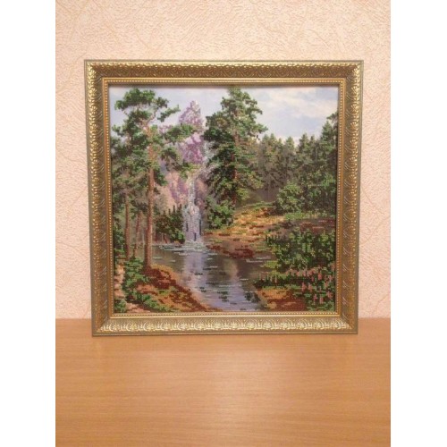 Набір для вишивання бісером на натуральному художньому холсті Гірський водоспад, AB-213 від Абрис Арт - купити з доставкою ✿ Найкраща ціна від виробника ✿ Оптом та в роздріб ✿ Придбати Великі набори для вишивки бісером