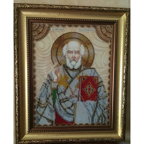 Набір для вишивання бісером на натуральному художньому холсті Святий Микола, AA-047 від Абрис Арт - купити з доставкою ✿ Найкраща ціна від виробника ✿ Оптом та в роздріб ✿ Придбати Набори для вишивки бісером великих іменних ікон