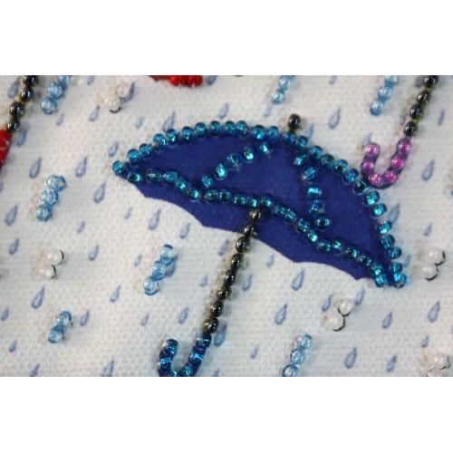 Bag Bead embroidery kit Umbrellas (Deco Scenes), ACA-004 by Abris Art - buy online! ✿ Fast delivery ✿ Factory price ✿ Wholesale and retail ✿ Purchase Bags for embroidery with beads on canvas