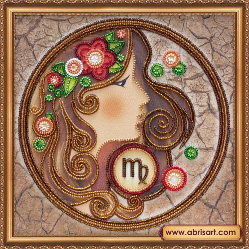 Main Bead Embroidery Kit Virgo (Zodiac signs), AB-332-06 by Abris Art - buy online! ✿ Fast delivery ✿ Factory price ✿ Wholesale and retail ✿ Purchase Great kits for embroidery with beads