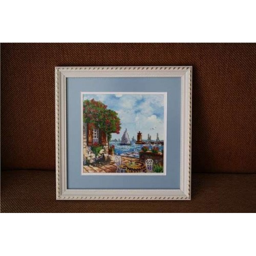 Charts on artistic canvas On Shore, AC-062 by Abris Art - buy online! ✿ Fast delivery ✿ Factory price ✿ Wholesale and retail ✿ Purchase Scheme for embroidery with beads on canvas (200x200 mm)