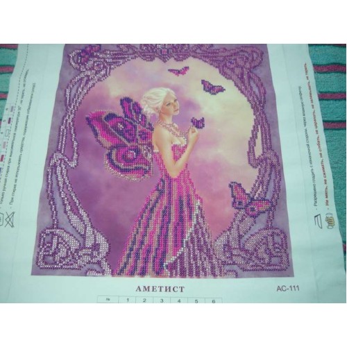 Amethyst, AC-111 by Abris Art - buy online! ✿ Fast delivery ✿ Factory price ✿ Wholesale and retail ✿ Purchase Large schemes for embroidery with beads on canvas (300x300 mm)