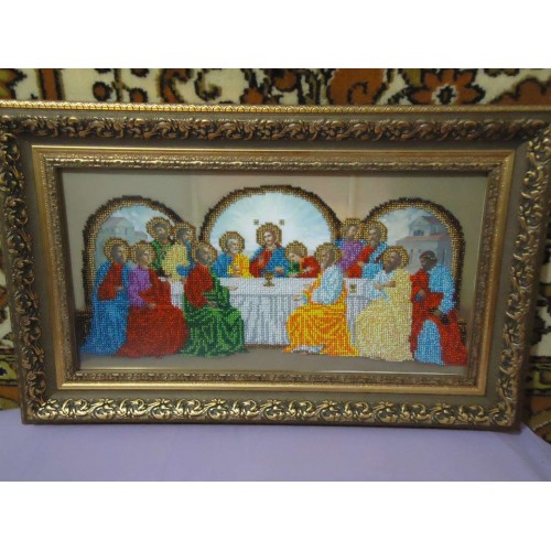 Main Bead Embroidery Kit The last supper (Icons), AB-109 by Abris Art - buy online! ✿ Fast delivery ✿ Factory price ✿ Wholesale and retail ✿ Purchase Great kits for embroidery with beads