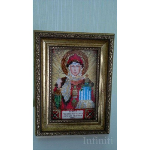 Набір для вишивання бісером на натуральному художньому холсті Свята Ольга, AAM-011 від Абрис Арт - купити з доставкою ✿ Найкраща ціна від виробника ✿ Оптом та в роздріб ✿ Придбати Набори для вишивки бісером іменних міні-ікон