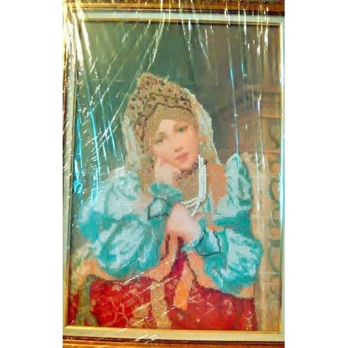 Main Bead Embroidery Kit Nastenka (Retro), AB-158 by Abris Art - buy online! ✿ Fast delivery ✿ Factory price ✿ Wholesale and retail ✿ Purchase Great kits for embroidery with beads