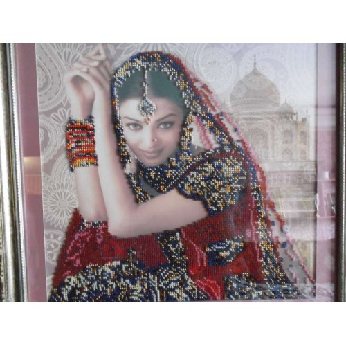 Charts on artistic canvas Flowers of India, AC-142 by Abris Art - buy online! ✿ Fast delivery ✿ Factory price ✿ Wholesale and retail ✿ Purchase Large schemes for embroidery with beads on canvas (300x300 mm)