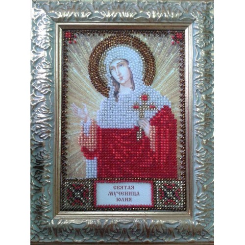 Набір для вишивання бісером на натуральному художньому холсті Свята Юлія, AAM-038 від Абрис Арт - купити з доставкою ✿ Найкраща ціна від виробника ✿ Оптом та в роздріб ✿ Придбати Набори для вишивки бісером іменних міні-ікон