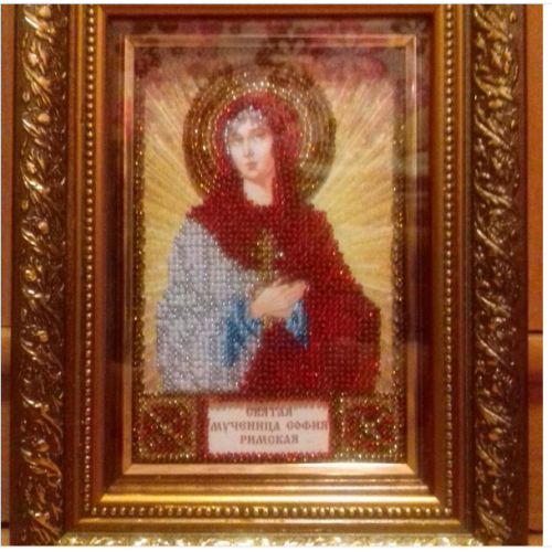 Набір для вишивання бісером на натуральному художньому холсті Свята Софія, AAM-048 від Абрис Арт - купити з доставкою ✿ Найкраща ціна від виробника ✿ Оптом та в роздріб ✿ Придбати Набори для вишивки бісером іменних міні-ікон