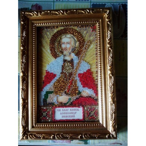 Набір для вишивання бісером на натуральному художньому холсті Святий Олександр, AAM-019 від Абрис Арт - купити з доставкою ✿ Найкраща ціна від виробника ✿ Оптом та в роздріб ✿ Придбати Набори для вишивки бісером іменних міні-ікон