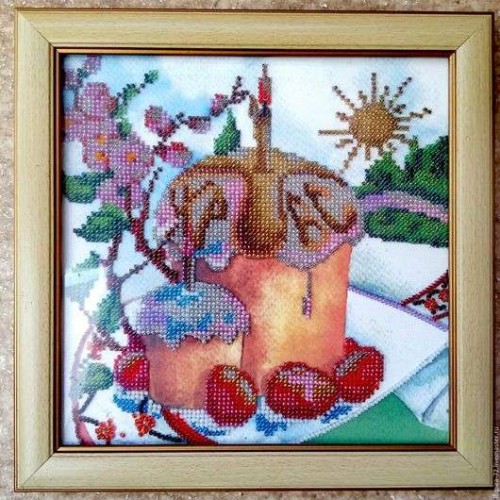 Charts on artistic canvas Easter Sunday, AC-052 by Abris Art - buy online! ✿ Fast delivery ✿ Factory price ✿ Wholesale and retail ✿ Purchase Scheme for embroidery with beads on canvas (200x200 mm)