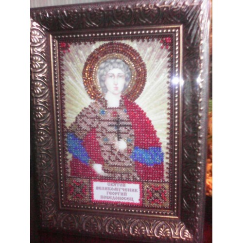 Набір для вишивання бісером на натуральному художньому холсті Святий Георгій, AAM-053 від Абрис Арт - купити з доставкою ✿ Найкраща ціна від виробника ✿ Оптом та в роздріб ✿ Придбати Набори для вишивки бісером іменних міні-ікон