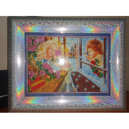 Main Bead Embroidery Kit Kay and Gerda (Kids), AB-063 by Abris Art - buy online! ✿ Fast delivery ✿ Factory price ✿ Wholesale and retail ✿ Purchase Great kits for embroidery with beads