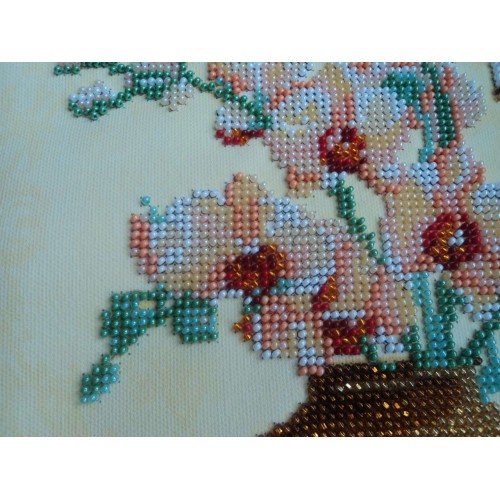 Main Bead Embroidery Kit Sunny etude – 3 (Flowers), AB-201 by Abris Art - buy online! ✿ Fast delivery ✿ Factory price ✿ Wholesale and retail ✿ Purchase Great kits for embroidery with beads