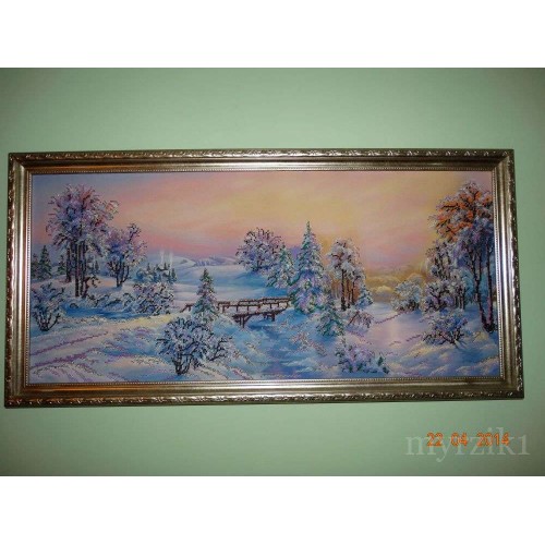 Main Bead Embroidery Kit Bewitched forest (Winter tale), AB-209 by Abris Art - buy online! ✿ Fast delivery ✿ Factory price ✿ Wholesale and retail ✿ Purchase Great kits for embroidery with beads