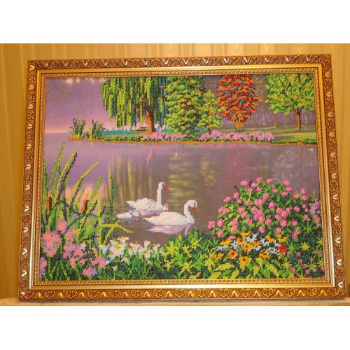 Main Bead Embroidery Kit Swang song (Landscapes), AB-096 by Abris Art - buy online! ✿ Fast delivery ✿ Factory price ✿ Wholesale and retail ✿ Purchase Great kits for embroidery with beads