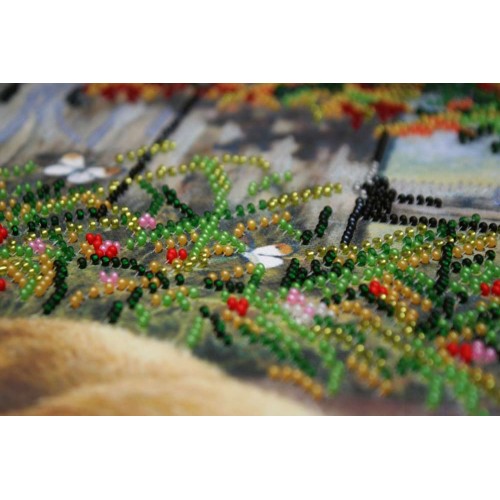 Main Bead Embroidery Kit Best friends (Animals), AB-249 by Abris Art - buy online! ✿ Fast delivery ✿ Factory price ✿ Wholesale and retail ✿ Purchase Great kits for embroidery with beads