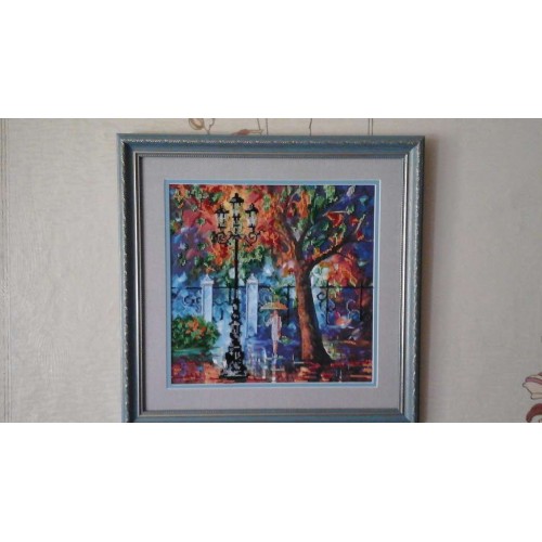 Charts on artistic canvas Evening Promenade, AC-130 by Abris Art - buy online! ✿ Fast delivery ✿ Factory price ✿ Wholesale and retail ✿ Purchase Large schemes for embroidery with beads on canvas (300x300 mm)