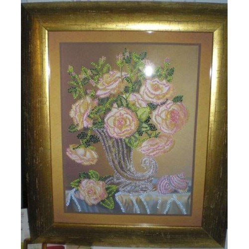 Main Bead Embroidery Kit Pearl (Still life), AB-105 by Abris Art - buy online! ✿ Fast delivery ✿ Factory price ✿ Wholesale and retail ✿ Purchase Great kits for embroidery with beads