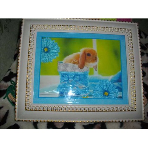 Main Bead Embroidery Kit Rabbits – 3 (Animals), AB-051 by Abris Art - buy online! ✿ Fast delivery ✿ Factory price ✿ Wholesale and retail ✿ Purchase Great kits for embroidery with beads