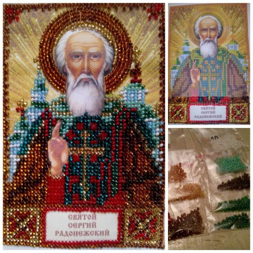 Набір для вишивання бісером на натуральному художньому холсті Святий Сергій, AAM-012 від Абрис Арт - купити з доставкою ✿ Найкраща ціна від виробника ✿ Оптом та в роздріб ✿ Придбати Набори для вишивки бісером іменних міні-ікон
