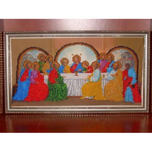 Main Bead Embroidery Kit The last supper (Icons), AB-109 by Abris Art - buy online! ✿ Fast delivery ✿ Factory price ✿ Wholesale and retail ✿ Purchase Great kits for embroidery with beads