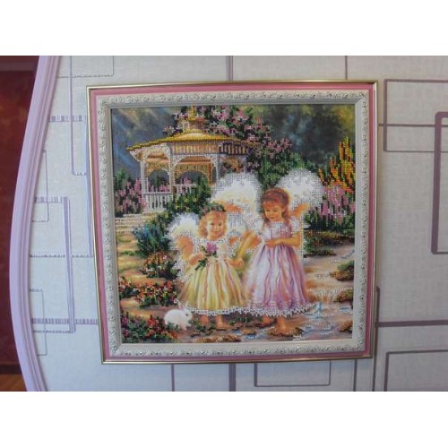 Charts on artistic canvas Little Sisters, AC-134 by Abris Art - buy online! ✿ Fast delivery ✿ Factory price ✿ Wholesale and retail ✿ Purchase Large schemes for embroidery with beads on canvas (300x300 mm)