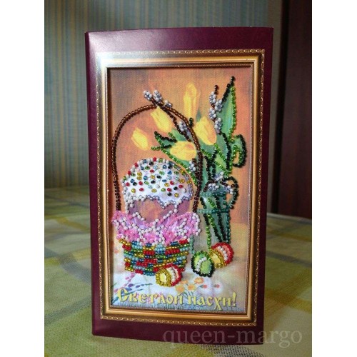 Postcard Bead embroidery kit Easter – 9, AO-009 by Abris Art - buy online! ✿ Fast delivery ✿ Factory price ✿ Wholesale and retail ✿ Purchase Postcards for bead embroidery