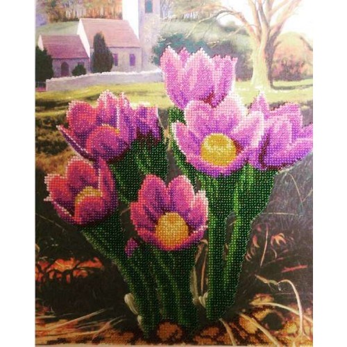 Charts on artistic canvas Spring in Provence, AC-190 by Abris Art - buy online! ✿ Fast delivery ✿ Factory price ✿ Wholesale and retail ✿ Purchase Large schemes for embroidery with beads on canvas (300x300 mm)