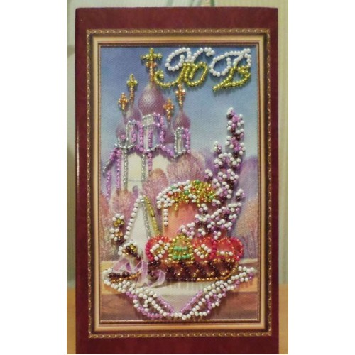 Postcard Bead embroidery kit Easter – 8, AO-008 by Abris Art - buy online! ✿ Fast delivery ✿ Factory price ✿ Wholesale and retail ✿ Purchase Postcards for bead embroidery