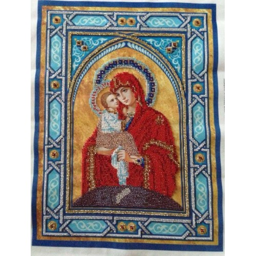 Набір для вишивання бісером на натуральному художньому холсті Богородиця Почаєвська, AB-059 від Абрис Арт - купити з доставкою ✿ Найкраща ціна від виробника ✿ Оптом та в роздріб ✿ Придбати Великі набори для вишивки бісером