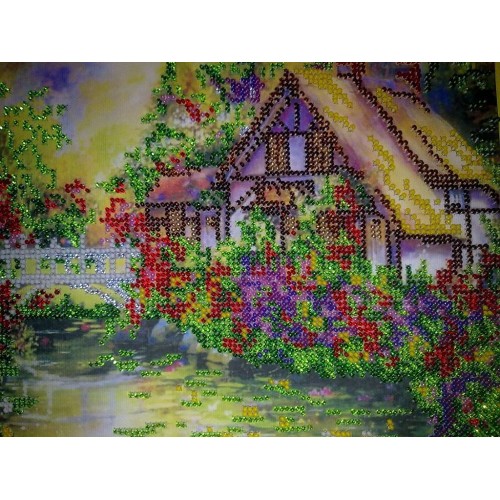 Main Bead Embroidery Kit The old bridge (Landscapes), AB-026 by Abris Art - buy online! ✿ Fast delivery ✿ Factory price ✿ Wholesale and retail ✿ Purchase Great kits for embroidery with beads