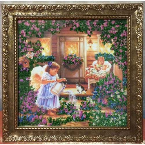 Main Bead Embroidery Kit Angels (Angels), AB-013 by Abris Art - buy online! ✿ Fast delivery ✿ Factory price ✿ Wholesale and retail ✿ Purchase Great kits for embroidery with beads