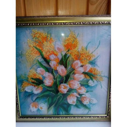 Charts on artistic canvas Spring mood, AC-187 by Abris Art - buy online! ✿ Fast delivery ✿ Factory price ✿ Wholesale and retail ✿ Purchase Large schemes for embroidery with beads on canvas (300x300 mm)