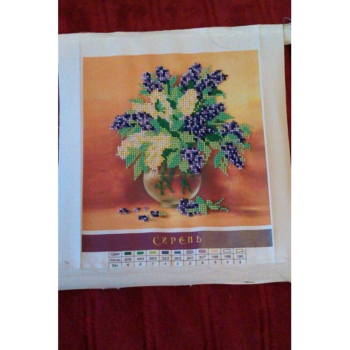 Charts on artistic canvas Lilac, AC-018 by Abris Art - buy online! ✿ Fast delivery ✿ Factory price ✿ Wholesale and retail ✿ Purchase Scheme for embroidery with beads on canvas (200x200 mm)