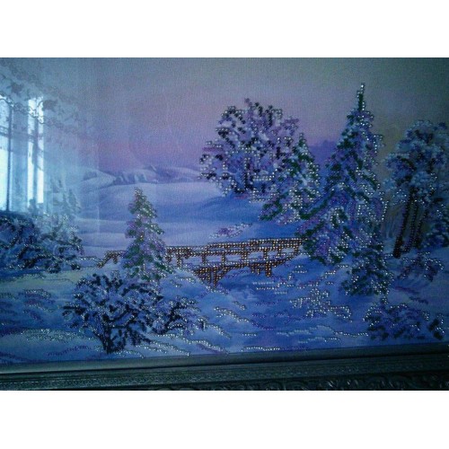 Main Bead Embroidery Kit Bewitched forest (Winter tale), AB-209 by Abris Art - buy online! ✿ Fast delivery ✿ Factory price ✿ Wholesale and retail ✿ Purchase Great kits for embroidery with beads
