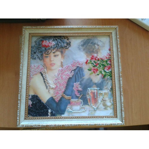 Charts on artistic canvas The Parisian Woman, AC-408 by Abris Art - buy online! ✿ Fast delivery ✿ Factory price ✿ Wholesale and retail ✿ Purchase Scheme for embroidery with beads on canvas (200x200 mm)