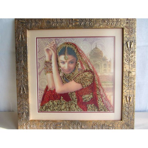 Charts on artistic canvas Flowers of India, AC-142 by Abris Art - buy online! ✿ Fast delivery ✿ Factory price ✿ Wholesale and retail ✿ Purchase Large schemes for embroidery with beads on canvas (300x300 mm)