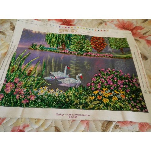 Main Bead Embroidery Kit Swang song (Landscapes), AB-096 by Abris Art - buy online! ✿ Fast delivery ✿ Factory price ✿ Wholesale and retail ✿ Purchase Great kits for embroidery with beads