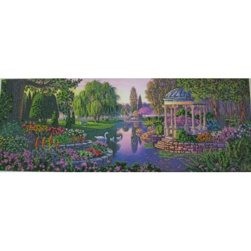 Main Bead Embroidery Kit By the pond (Landscapes), AB-179 by Abris Art - buy online! ✿ Fast delivery ✿ Factory price ✿ Wholesale and retail ✿ Purchase Great kits for embroidery with beads