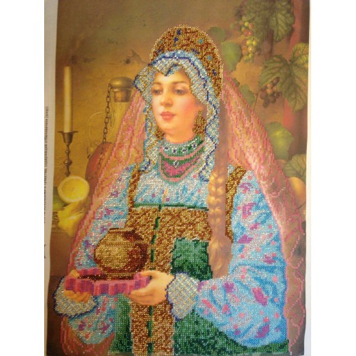 Main Bead Embroidery Kit Vasilisa (Retro), AB-188 by Abris Art - buy online! ✿ Fast delivery ✿ Factory price ✿ Wholesale and retail ✿ Purchase Great kits for embroidery with beads