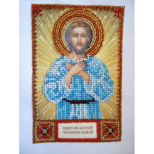 Набір для вишивання бісером на натуральному художньому холсті Святий Олексій, AAM-003 від Абрис Арт - купити з доставкою ✿ Найкраща ціна від виробника ✿ Оптом та в роздріб ✿ Придбати Набори для вишивки бісером іменних міні-ікон