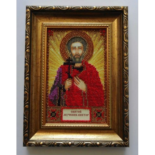 Набір для вишивання бісером на натуральному художньому холсті Святий Віктор, AAM-031 від Абрис Арт - купити з доставкою ✿ Найкраща ціна від виробника ✿ Оптом та в роздріб ✿ Придбати Набори для вишивки бісером іменних міні-ікон