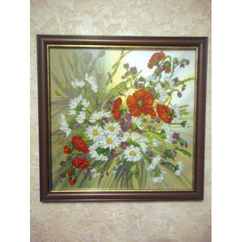 Charts on artistic canvas Splashes of Summer, AC-122 by Abris Art - buy online! ✿ Fast delivery ✿ Factory price ✿ Wholesale and retail ✿ Purchase Large schemes for embroidery with beads on canvas (300x300 mm)