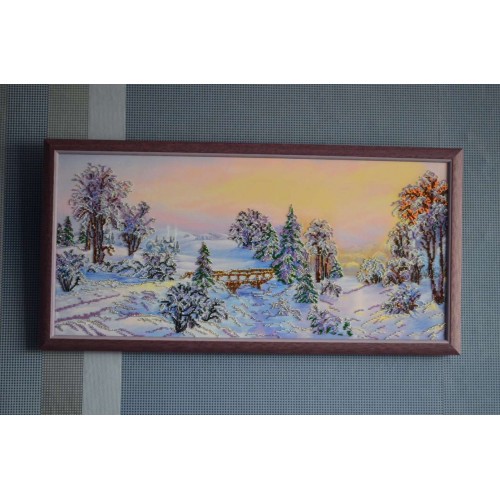 Main Bead Embroidery Kit Bewitched forest (Winter tale), AB-209 by Abris Art - buy online! ✿ Fast delivery ✿ Factory price ✿ Wholesale and retail ✿ Purchase Great kits for embroidery with beads