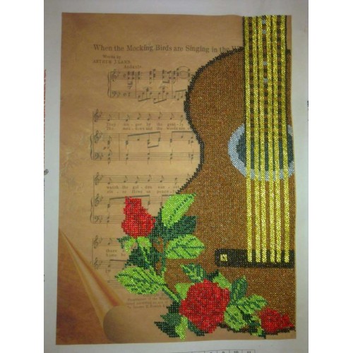 Main Bead Embroidery Kit Andante (Musical display), AB-119 by Abris Art - buy online! ✿ Fast delivery ✿ Factory price ✿ Wholesale and retail ✿ Purchase Great kits for embroidery with beads