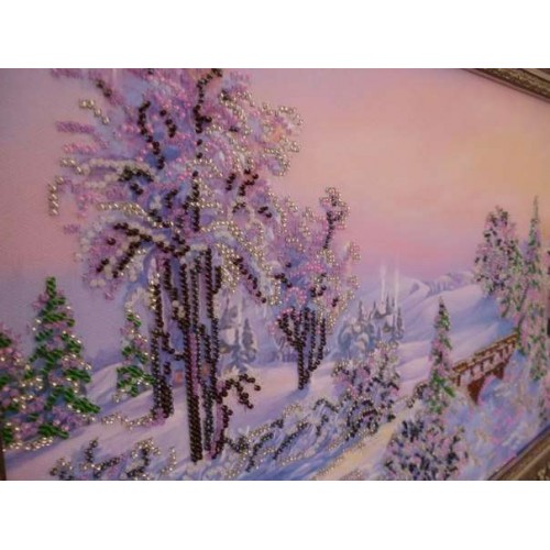 Main Bead Embroidery Kit Bewitched forest (Winter tale), AB-209 by Abris Art - buy online! ✿ Fast delivery ✿ Factory price ✿ Wholesale and retail ✿ Purchase Great kits for embroidery with beads