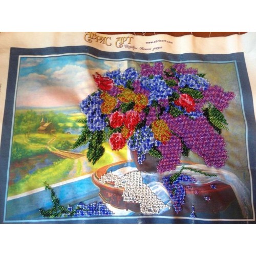 Main Bead Embroidery Kit Nostalgia (Flowers), AB-044 by Abris Art - buy online! ✿ Fast delivery ✿ Factory price ✿ Wholesale and retail ✿ Purchase Great kits for embroidery with beads